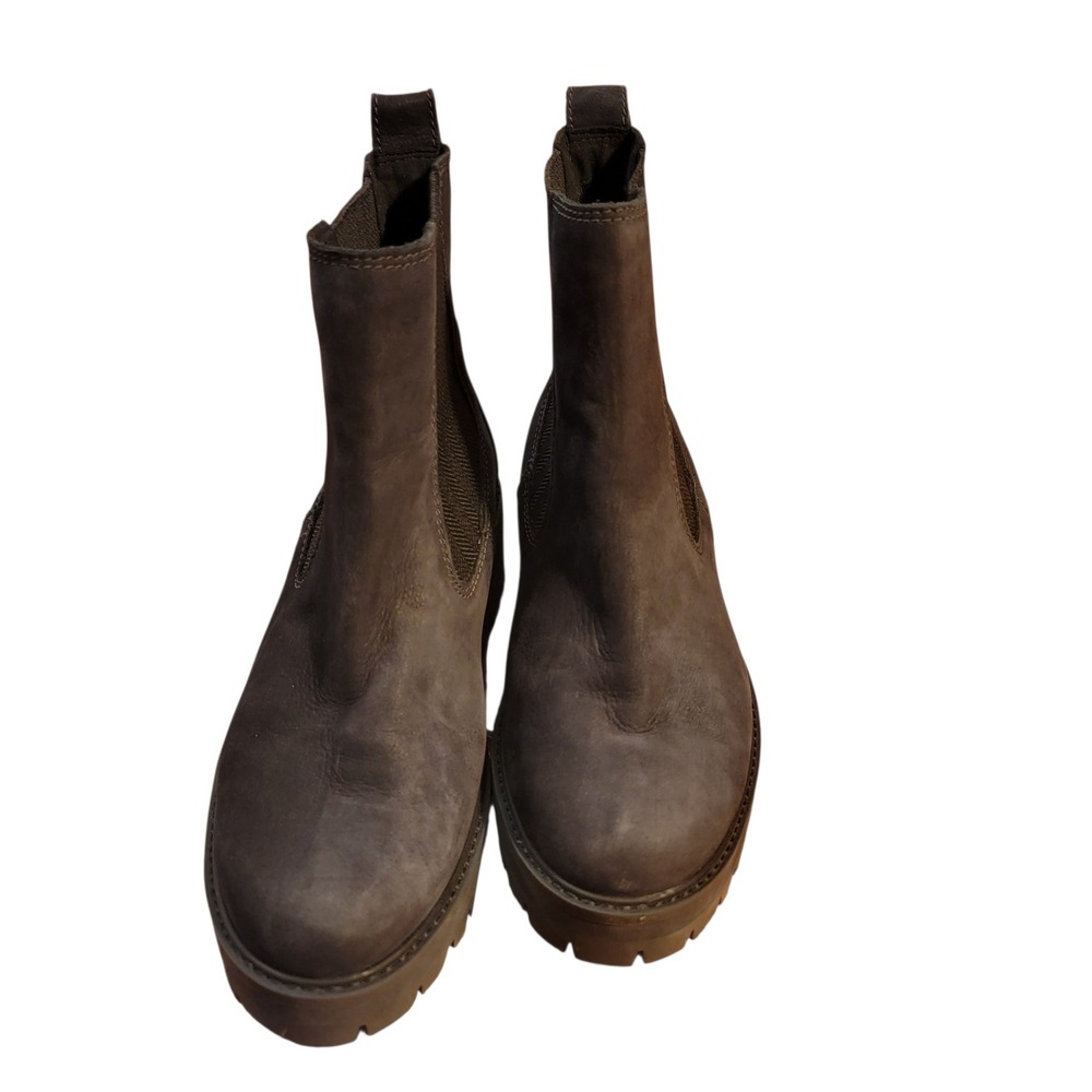 Timberland Courmayeur Valley Chelsea Boots Brown Leather Lug A1J66 Womens 11